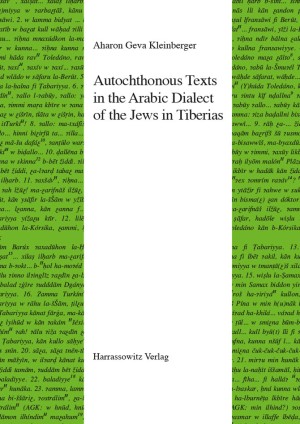 Autochthonous Texts in the Arabic Dialect of the Jews in Tiberias